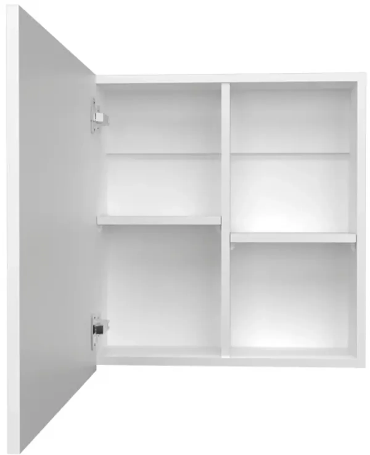 Loring Medicine Cabinet 21.1" H, 1 Door, 4 Shelves, 1 Mirror, Black