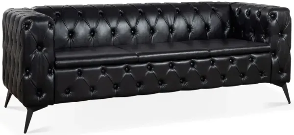 Traditional Square Arm 3 Seater Sofa with Removable Cushion