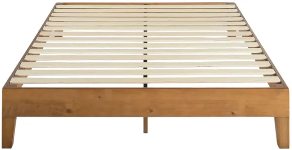 Elegant Solid Wood Platform Bed – Mid-Century Modern Style for a Timeless Look