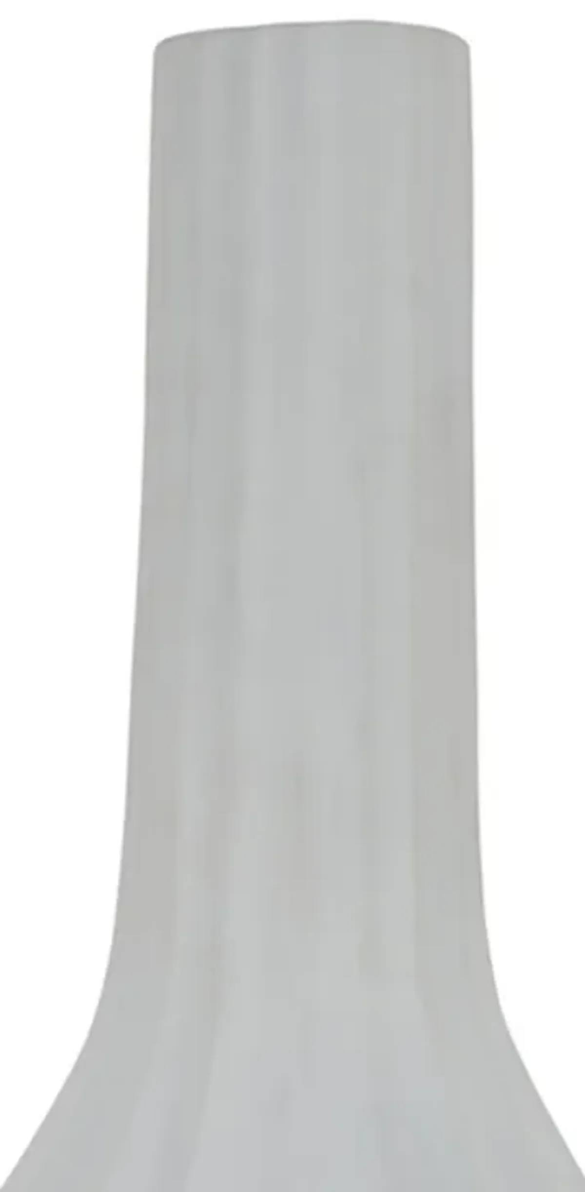 Rizie Vase with Ribbed Texture, 41 Inch Contemporary White Polyresin - Benzara
