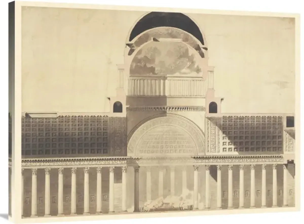 Architectural Project for the Church of the Madeleine, 1777 - 1785-Canvas Art-40x30