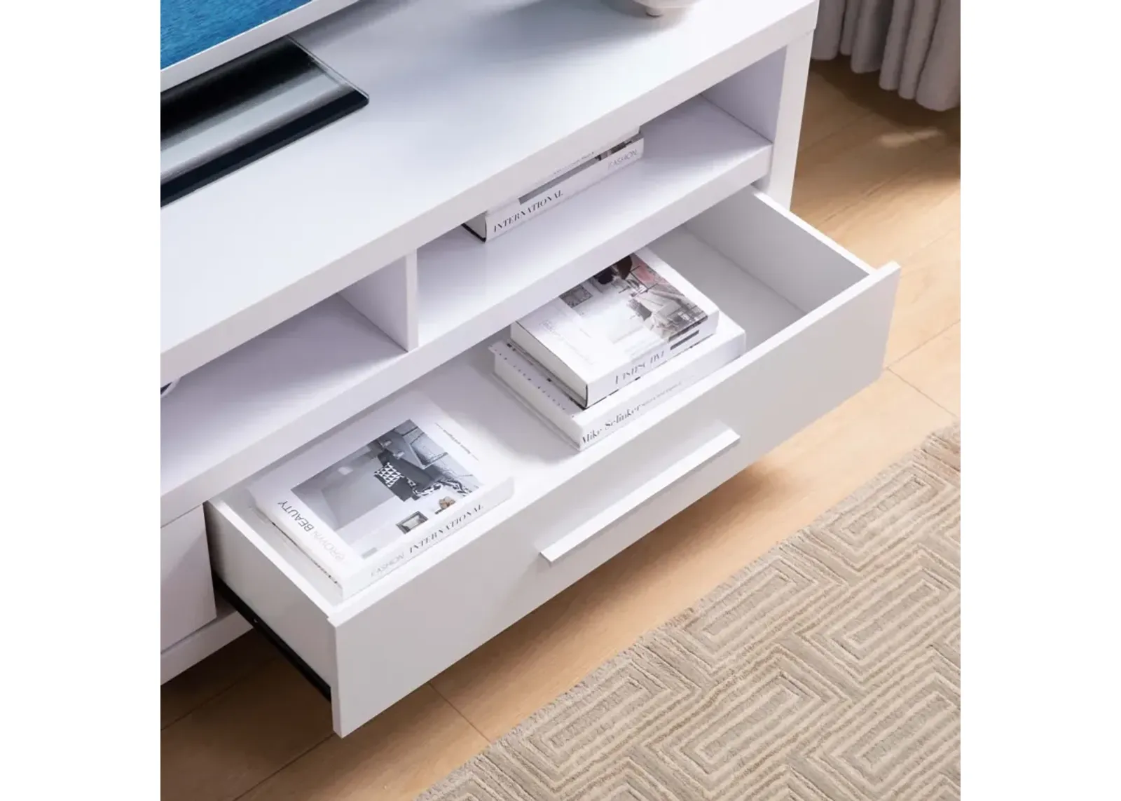 TV Stand White for Home or Office Use