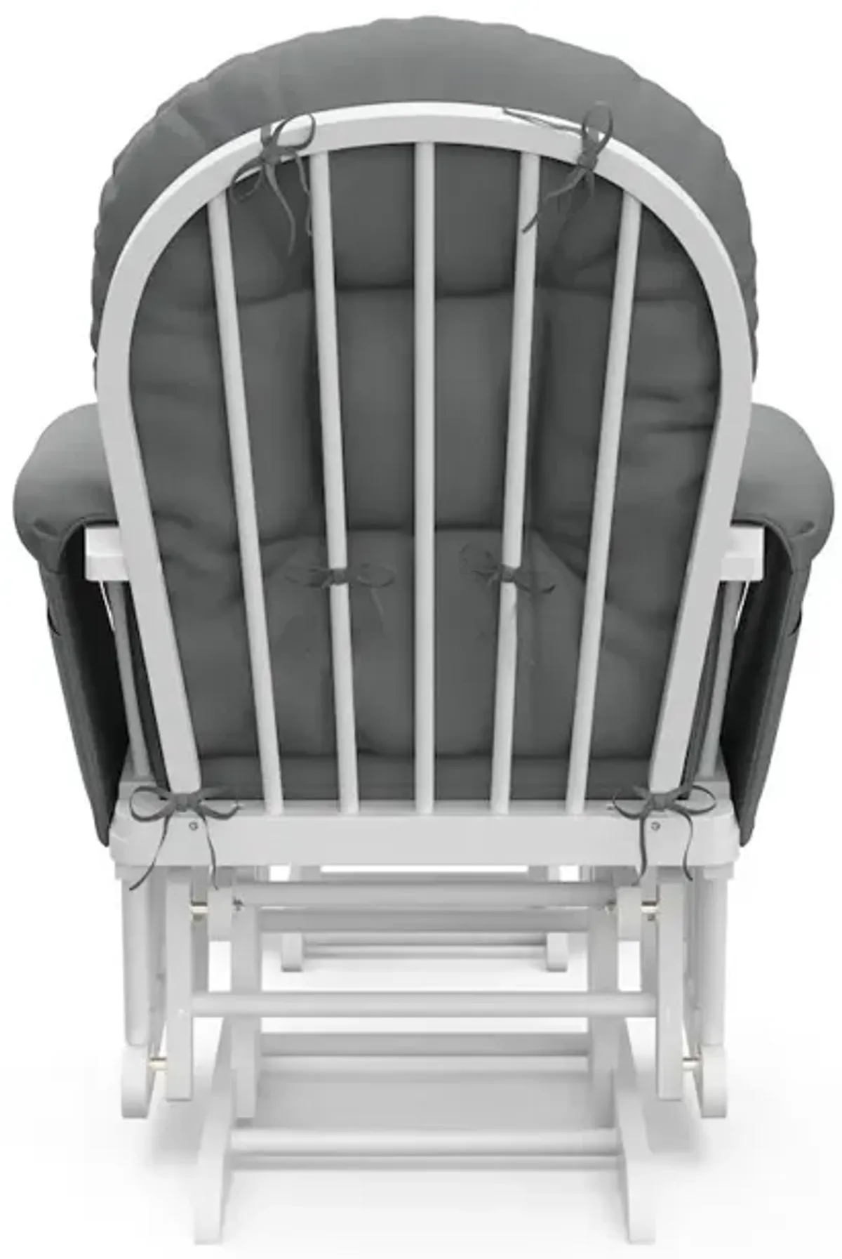 Storkcraft Hoop Glider and Ottoman - White with Gray