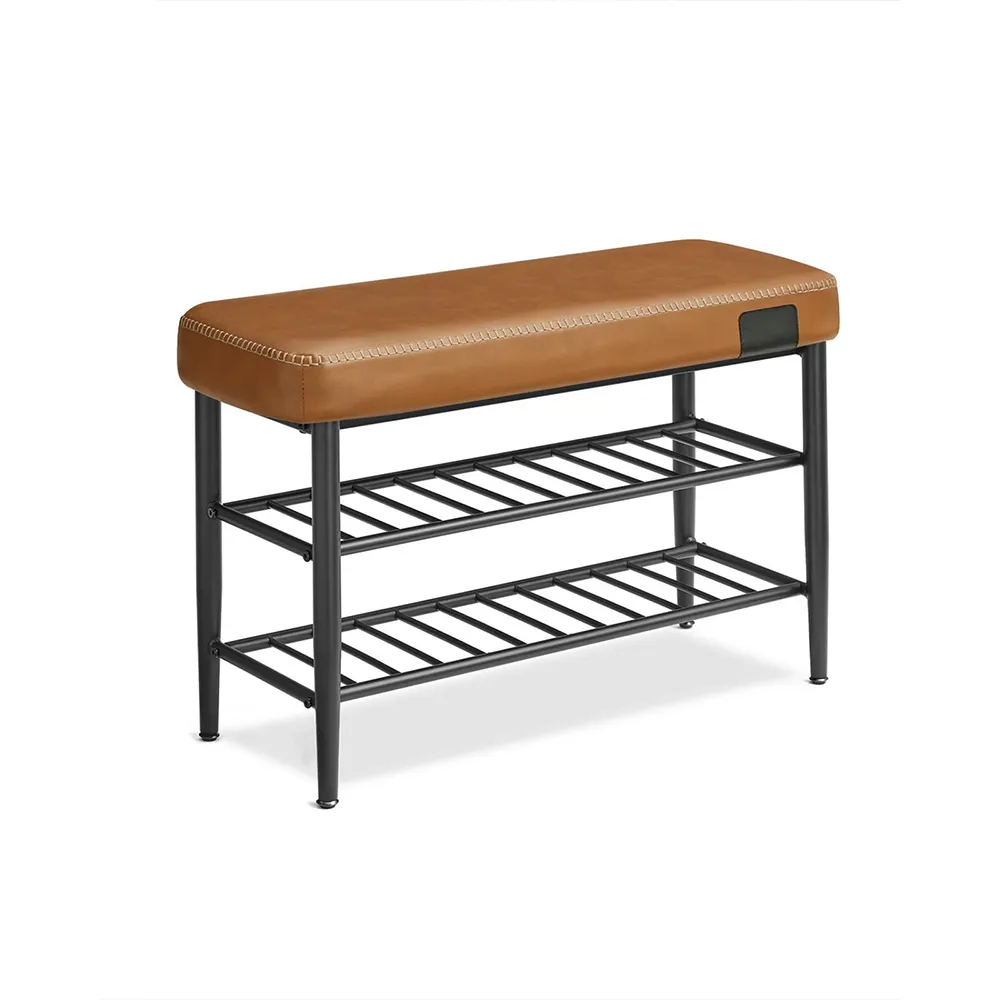 Shoe Bench with Metal Shelves: Stylish and Functional Storage for Organized Entryways