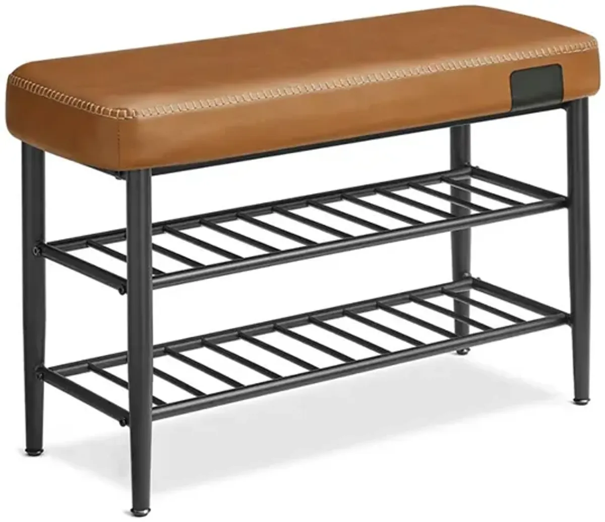 Shoe Bench with Metal Shelves: Stylish and Functional Storage for Organized Entryways