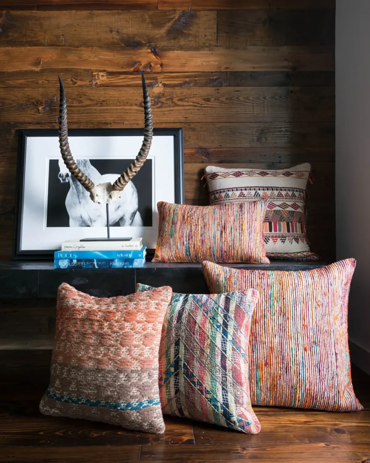 P0242 Rust/Multi 13"x21" Poly Pillow
