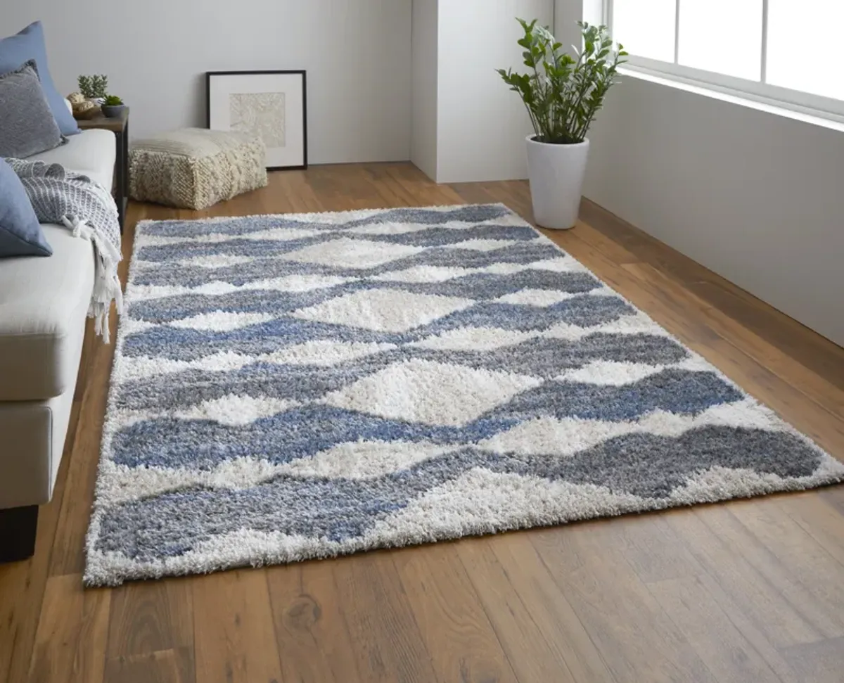 Mynka 39IFF Ivory/Gray/Blue 7'11" x 10' Rug