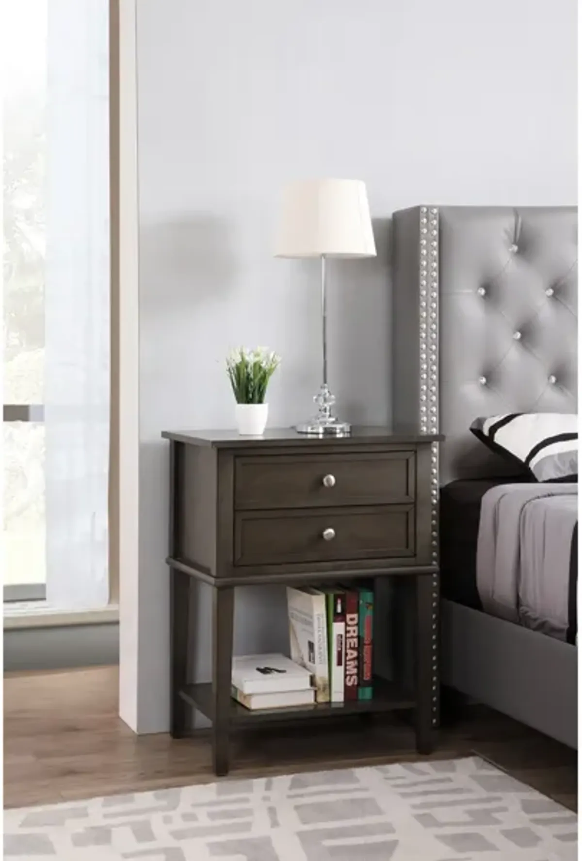 Newton 2-Drawer Nightstand (28 in. H x 16 in. W x 22 in. D)