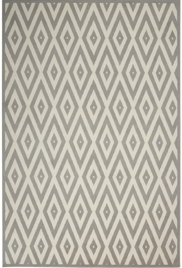 Grafix GRF18 White/Gray 6' x 9' Rug