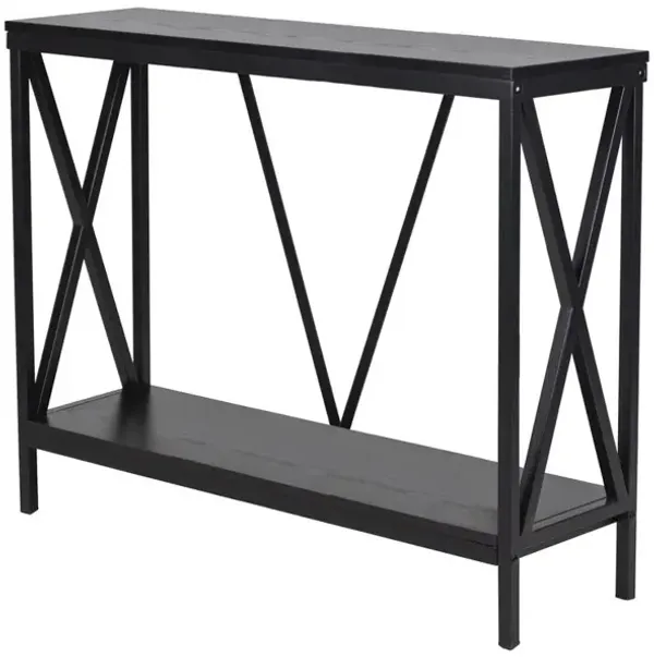 Aquatic Fundamentals 40/55 Gallon Steel X-Frame Aquarium Stand, with lower shelf, Black