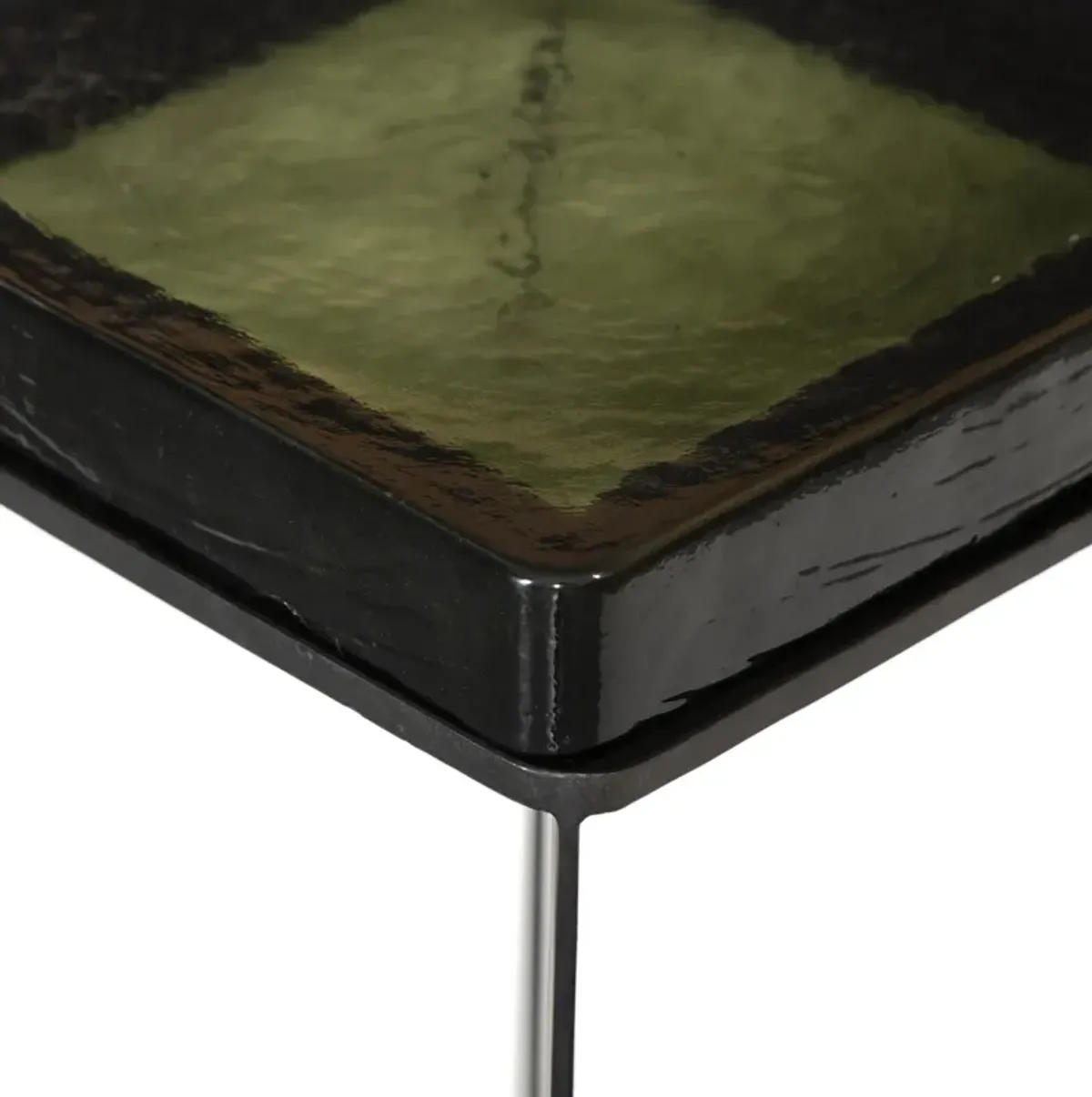 Lennie Cast Glass End Table