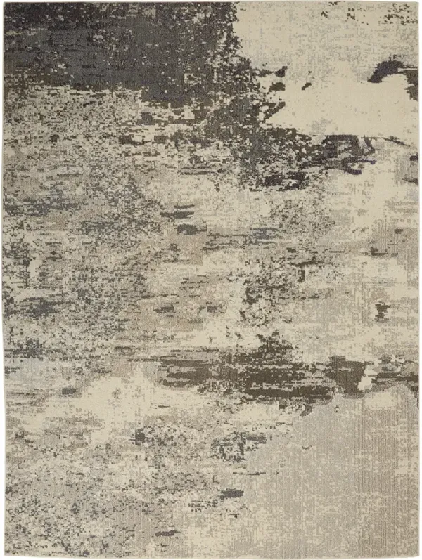 Celestial CES02 Ivory/Gray 7’10” x Round Rug