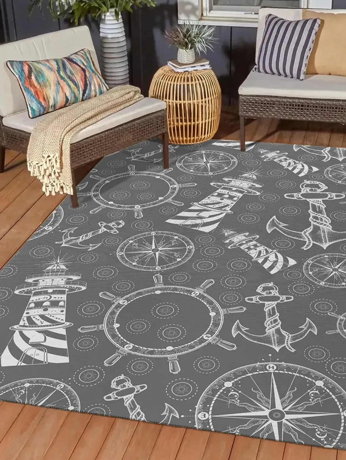 Harbor HA9 Grey 9' x 12' Rug