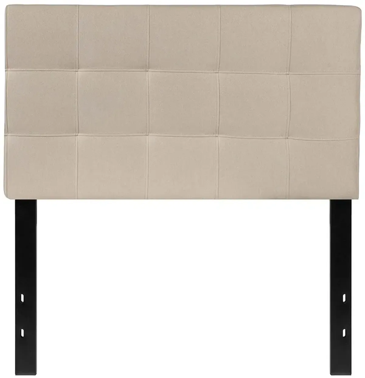 Hivvago Twin size Modern Beige Taupe Fabric Upholstered Headboard