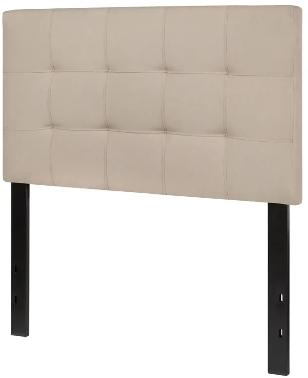 Hivvago Twin size Modern Beige Taupe Fabric Upholstered Headboard