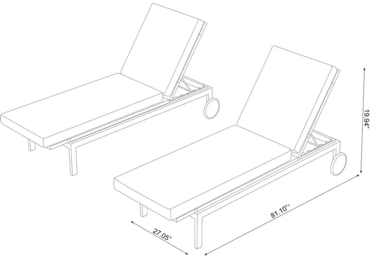 Monterey Teak Outdoor Chaise Lounge Chair (Set of 2)