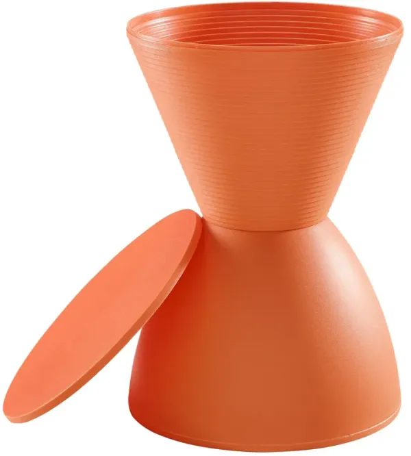 Orange Haste Stool - Benzara