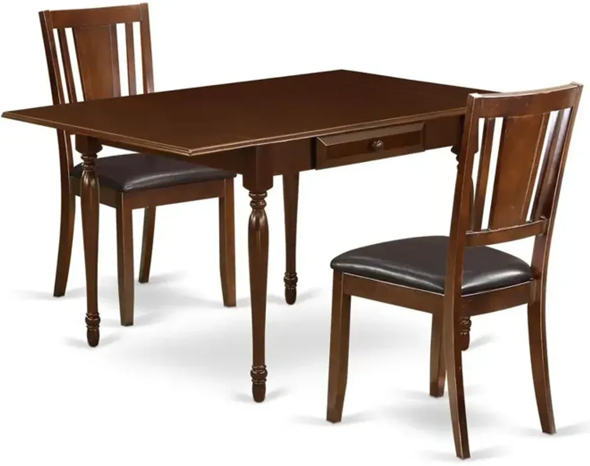 Dining Room Set Mahogany, MZDU3-MAH-LC