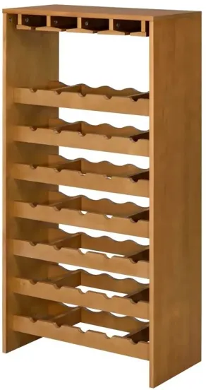 Hanzi Wine Cabinet, Oak Finish