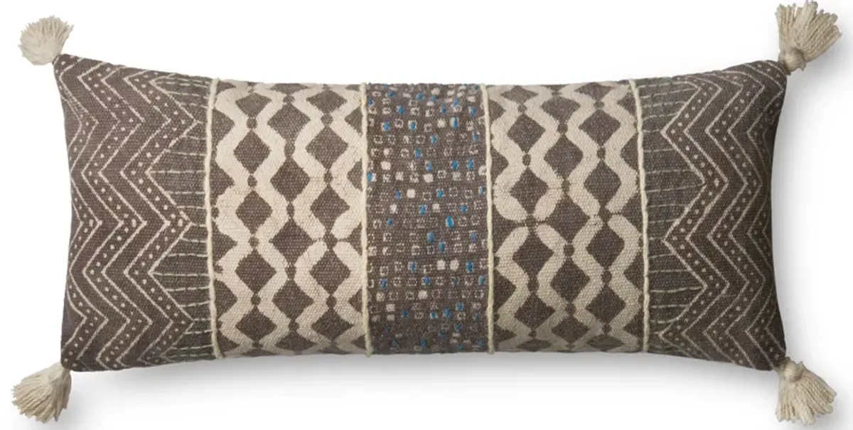 P0607 Grey/Multi 13"x35" Down Pillow