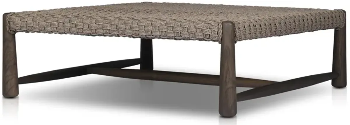 Savio Dark Textured Woven Outdoor Coffee Table