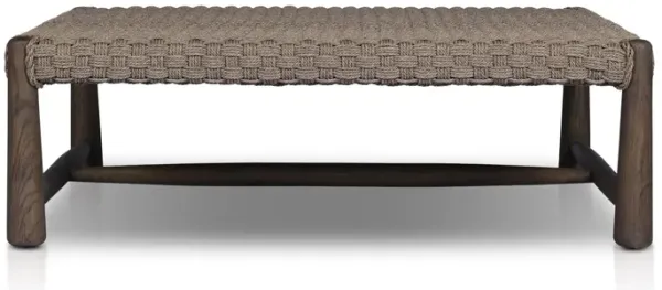 Savio Dark Textured Woven Outdoor Coffee Table
