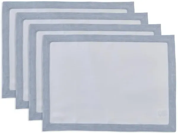 Solino Home 100% Pure Linen Placemats 14 x 19 Inch Set of 4 - Classic