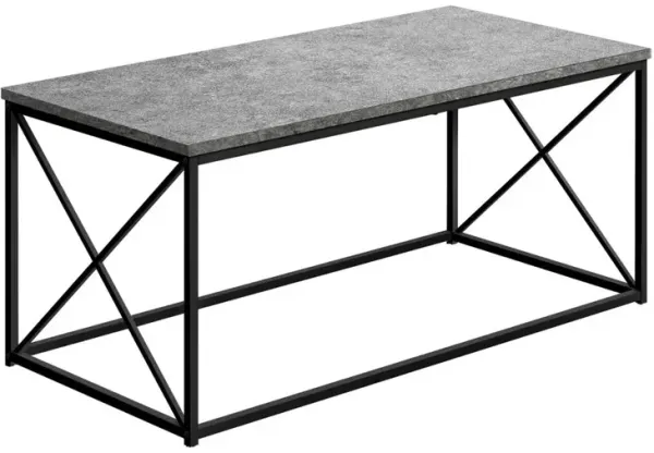 Coffee Table, Accent, Cocktail, Rectangular, Living Room, 40L, Grey Laminate,