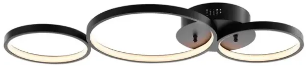 Nube 3-Light Contemporary Modern Metal Integrated LED Flush Mount