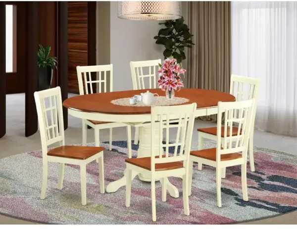 7 PC Dining room set -Small Kitchen Table and 6 Dining Chairs