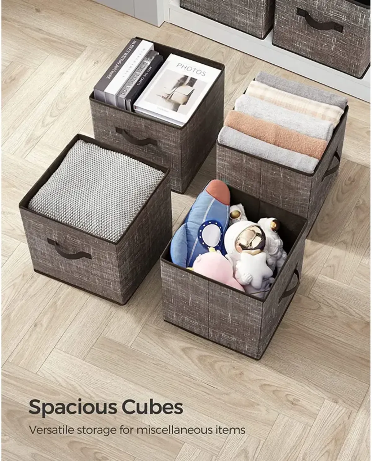 Non-Woven Fabric Storage Cubes with Double Handles