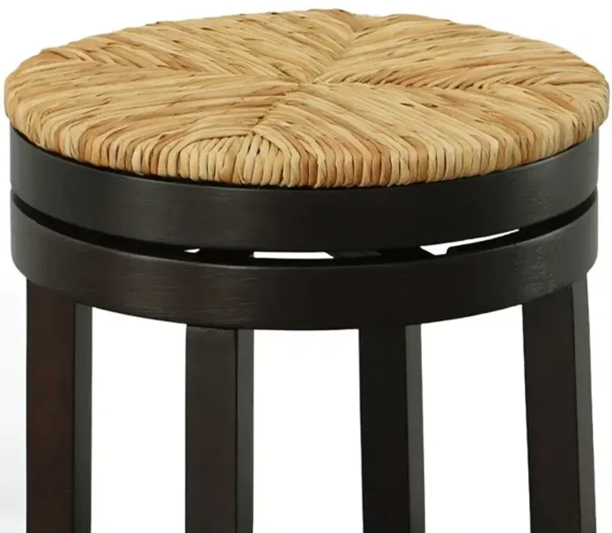 Carolina Living Irving 24 Swivel Rush Seat Counter Stool - Espresso