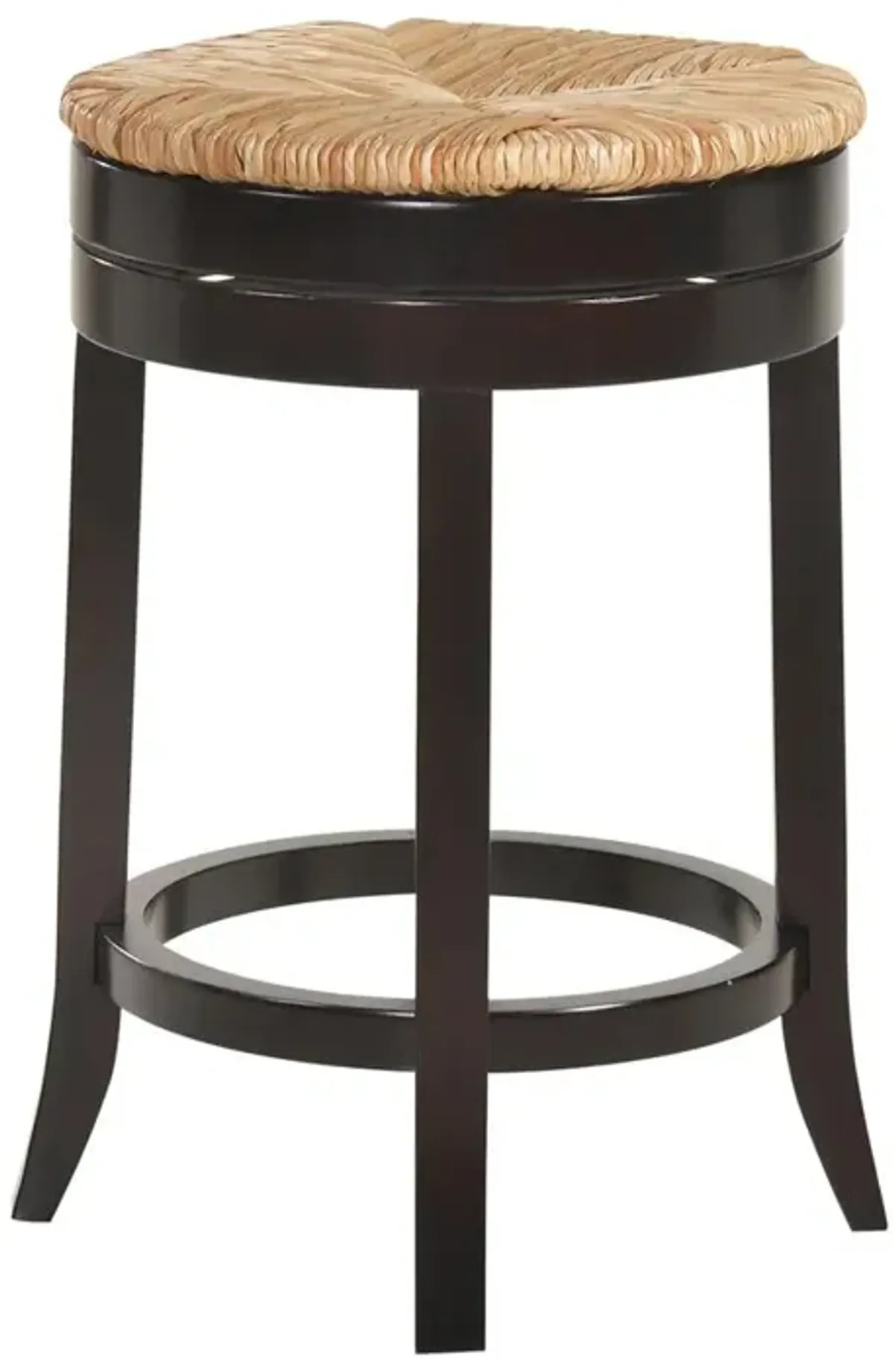 Carolina Living Irving 24 Swivel Rush Seat Counter Stool - Espresso