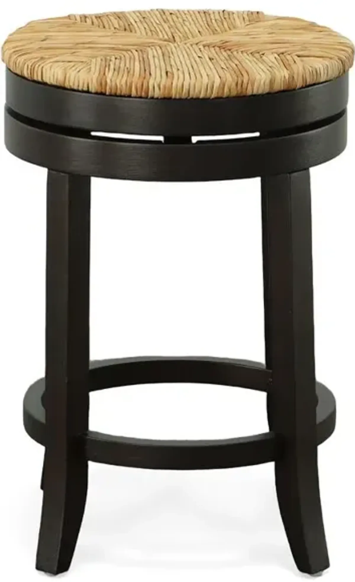 Carolina Living Irving 24 Swivel Rush Seat Counter Stool - Espresso