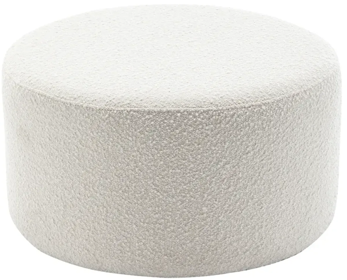 Elof 24in Wide Round Ottoman Footrest