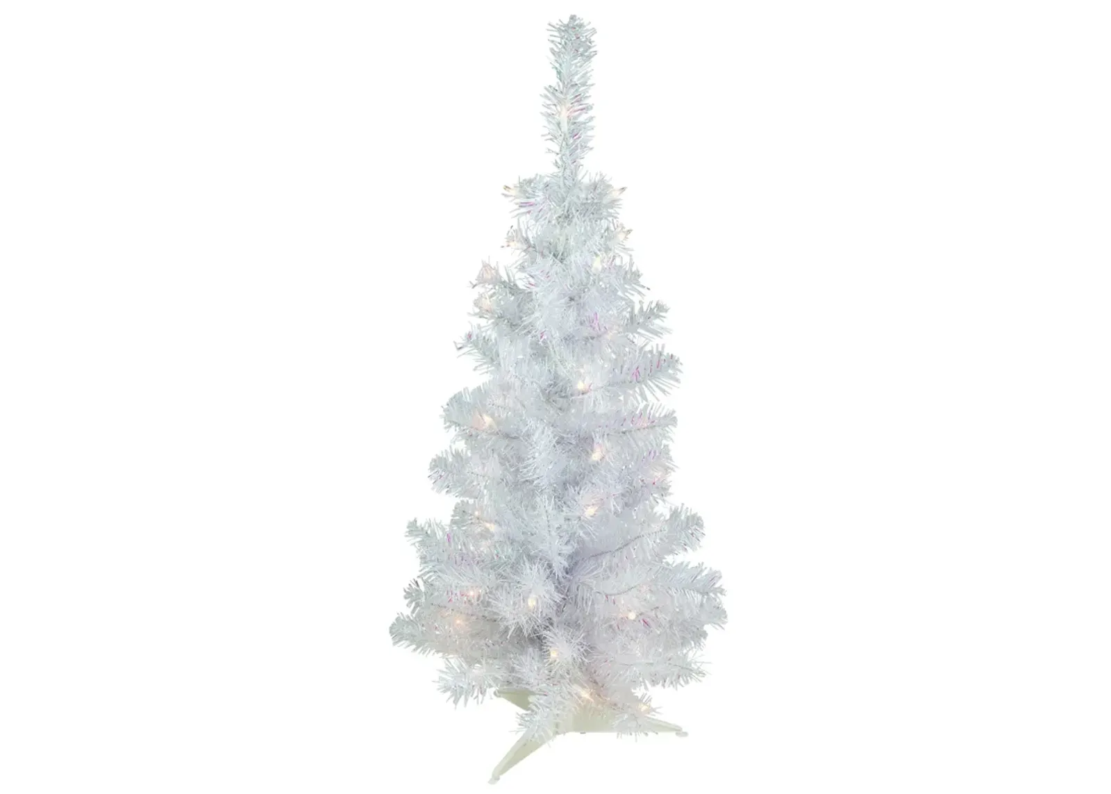 3' Pre-lit Rockport White Pine Artificial Christmas Tree  Clear Lights