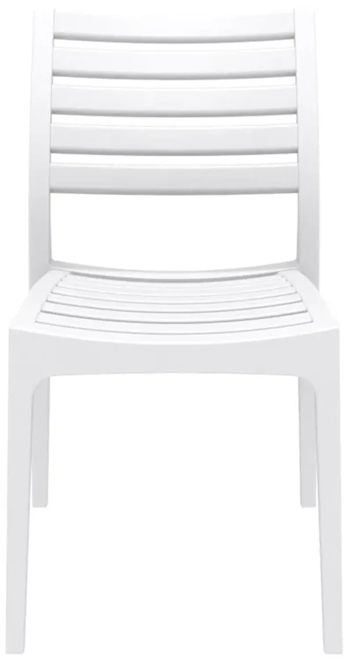 33" Silver Stackable Outdoor Patio Dining Chair