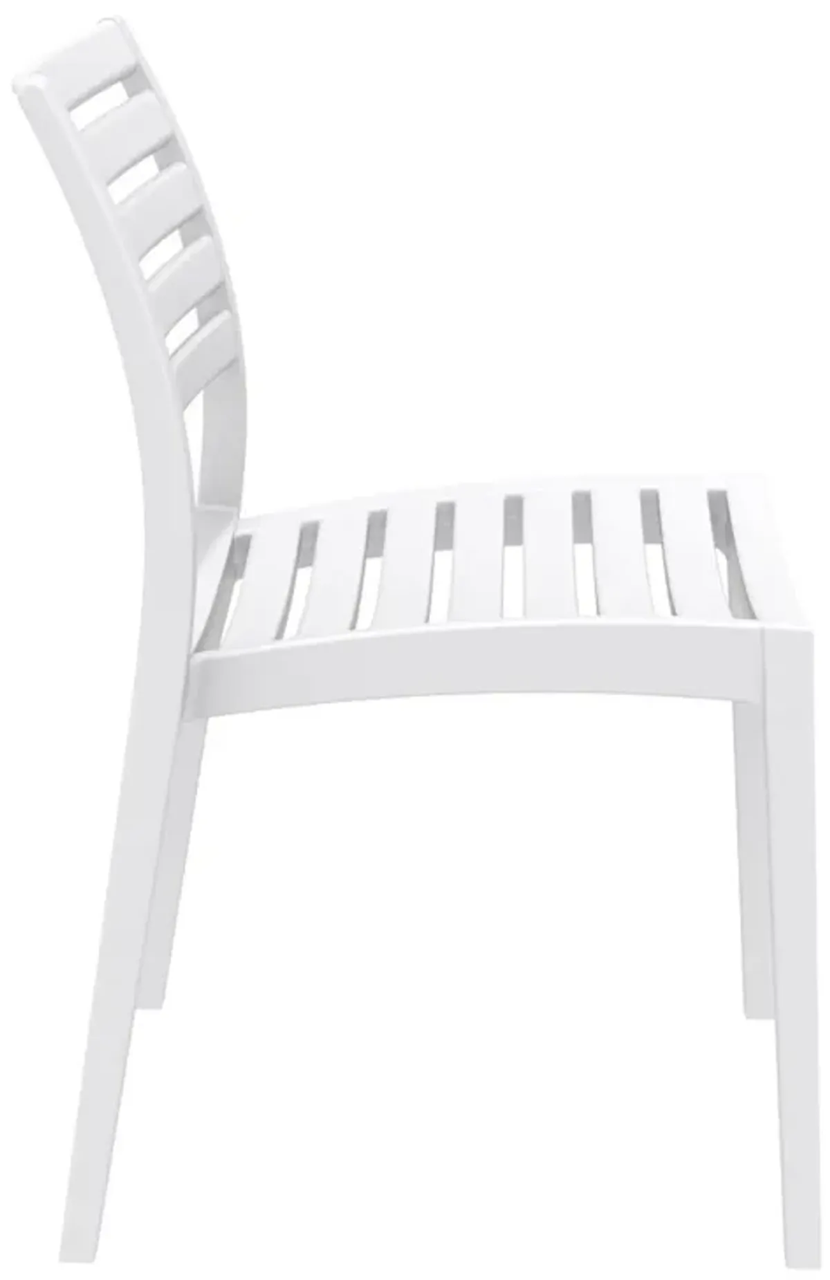 33" Silver Stackable Outdoor Patio Dining Chair