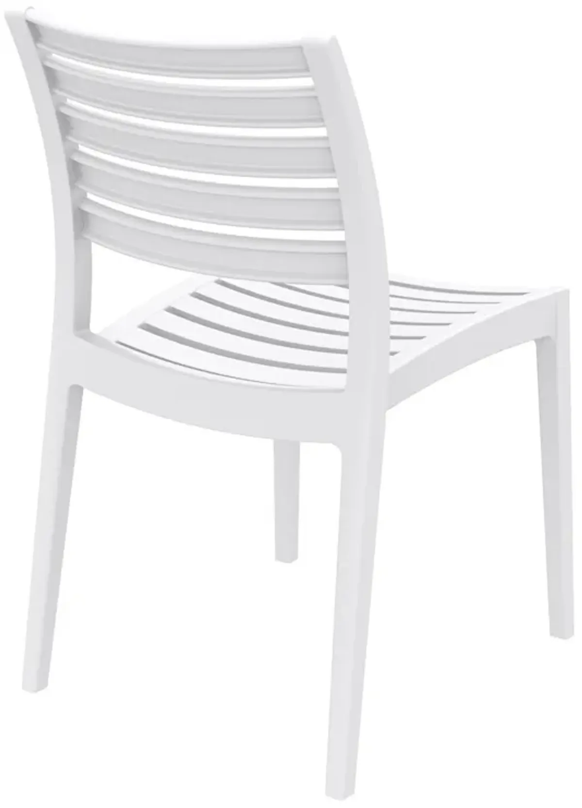 33" Silver Stackable Outdoor Patio Dining Chair