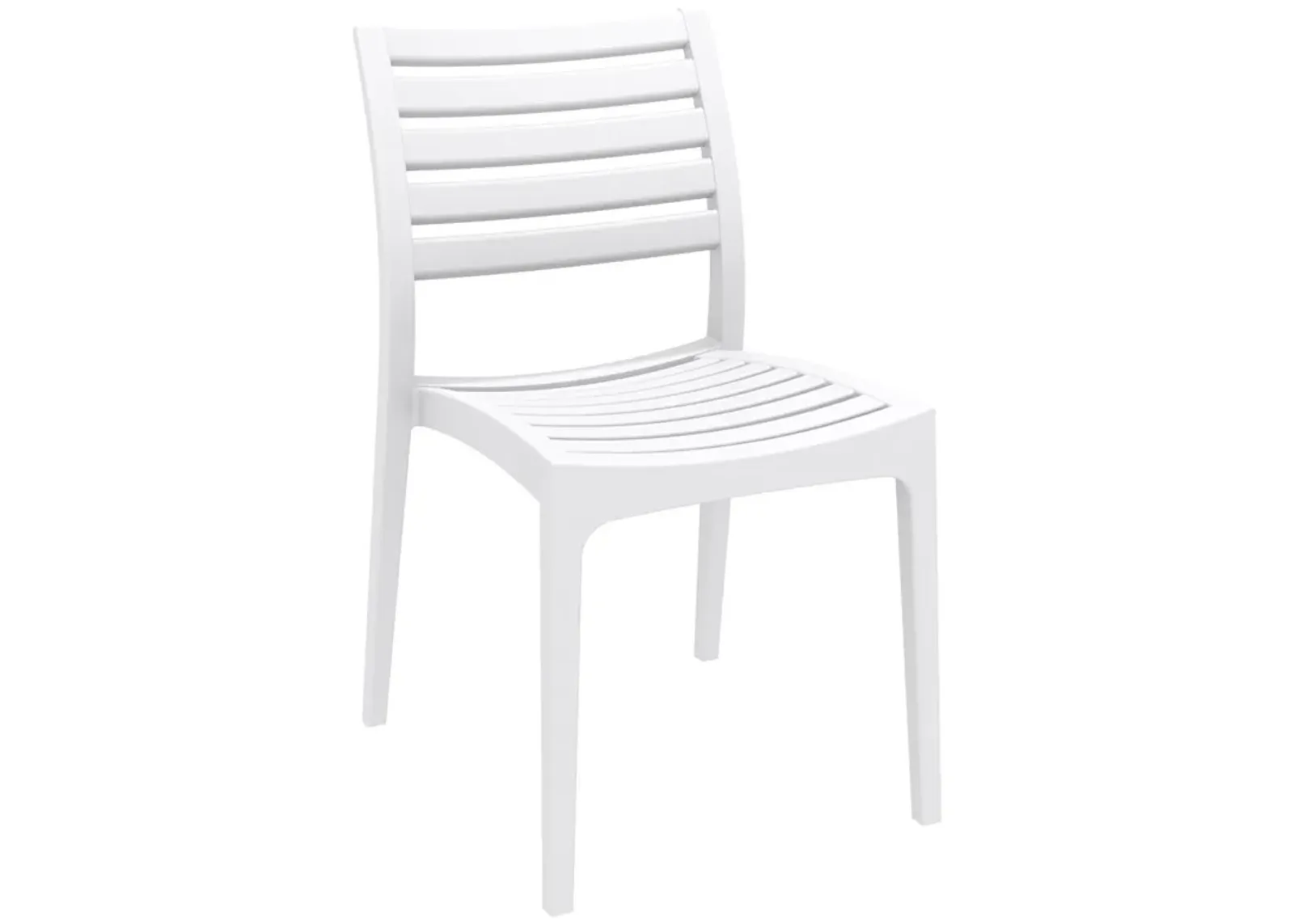 33" Silver Stackable Outdoor Patio Dining Chair