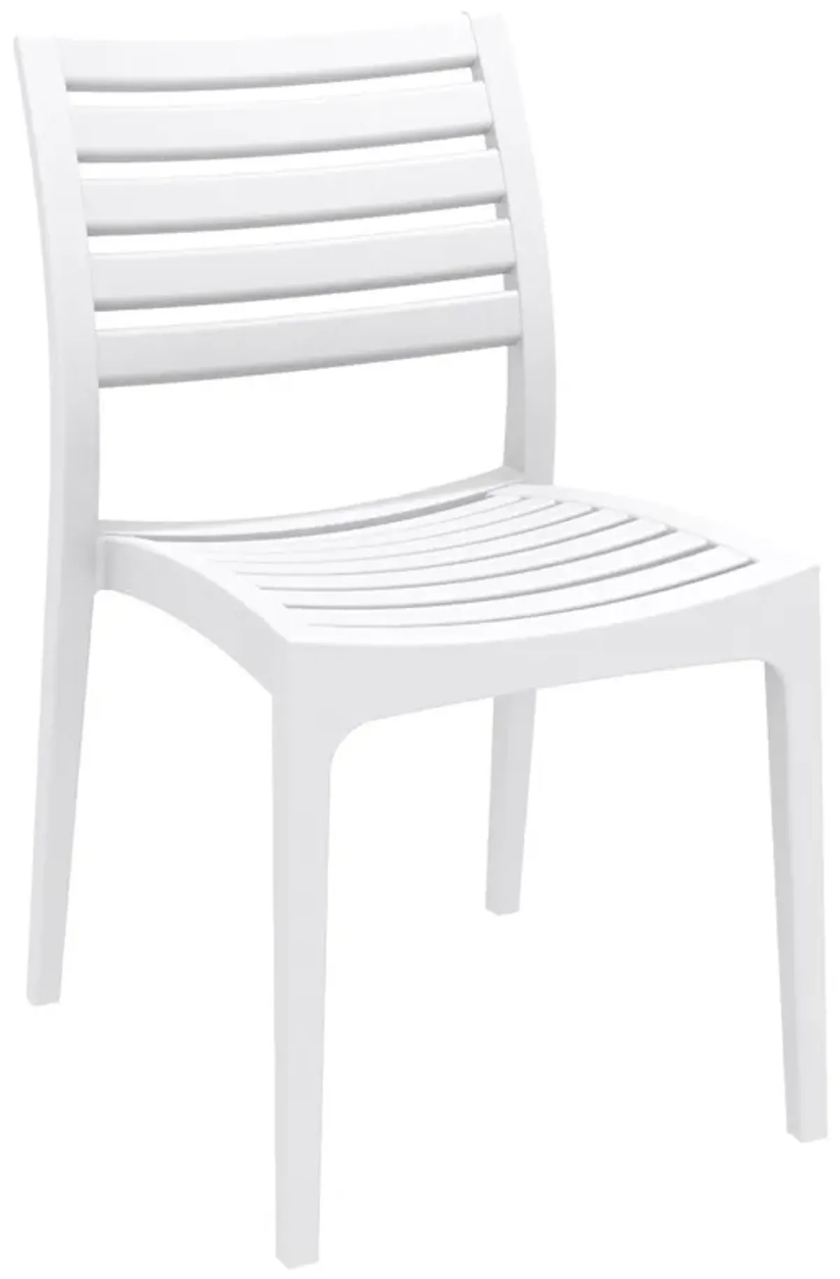 33" Silver Stackable Outdoor Patio Dining Chair