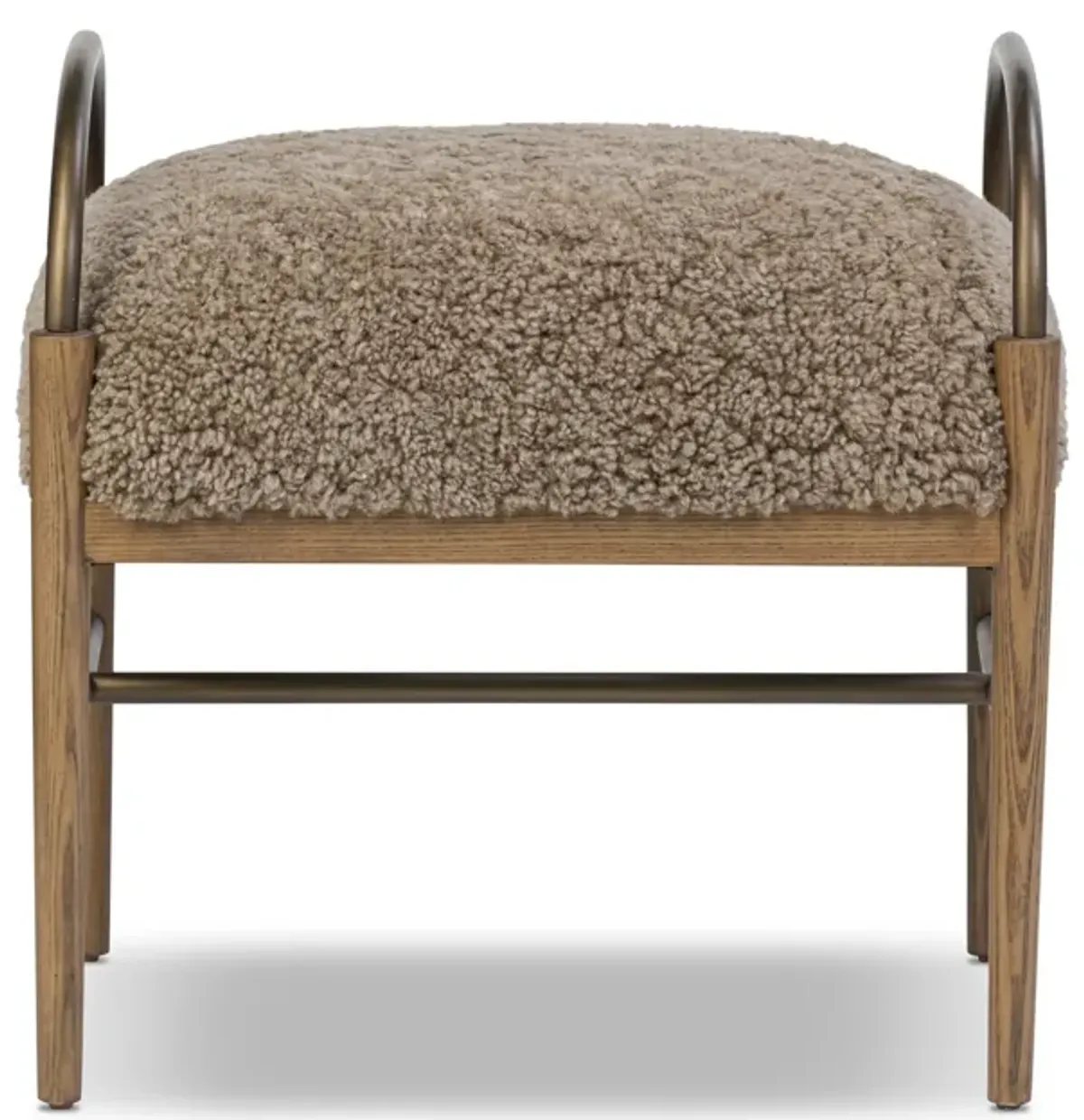 Demi Taupe Shearling Stool