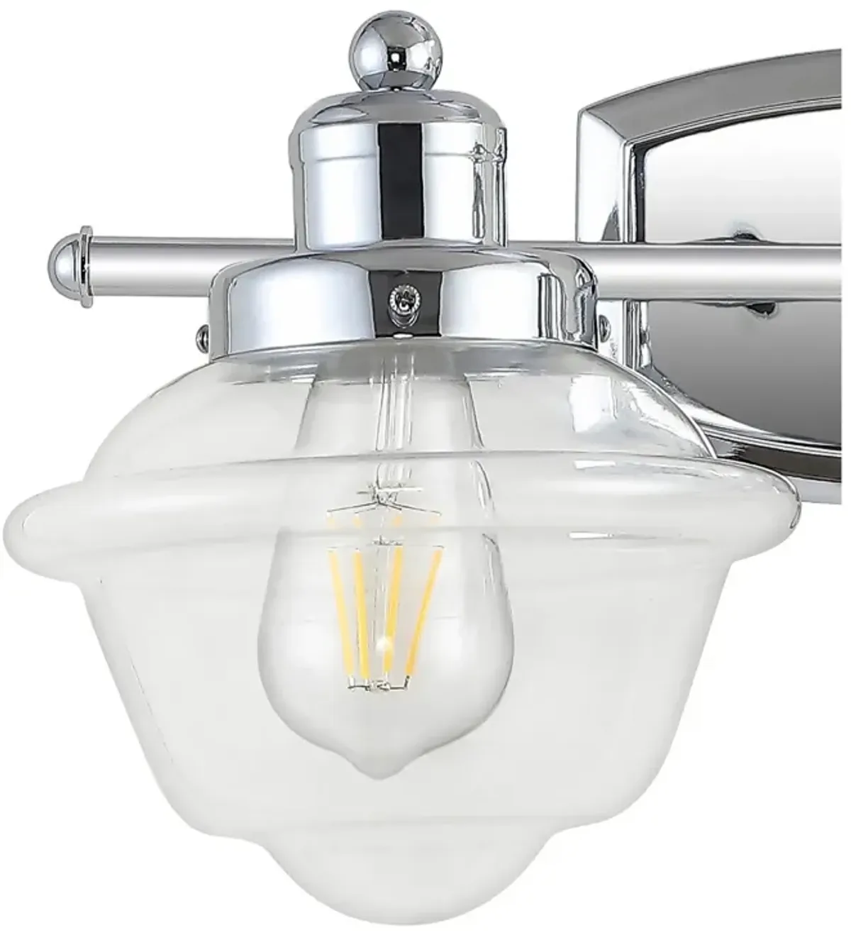 Orleans Iron/Glass Schoolhouse LED Vanity Light