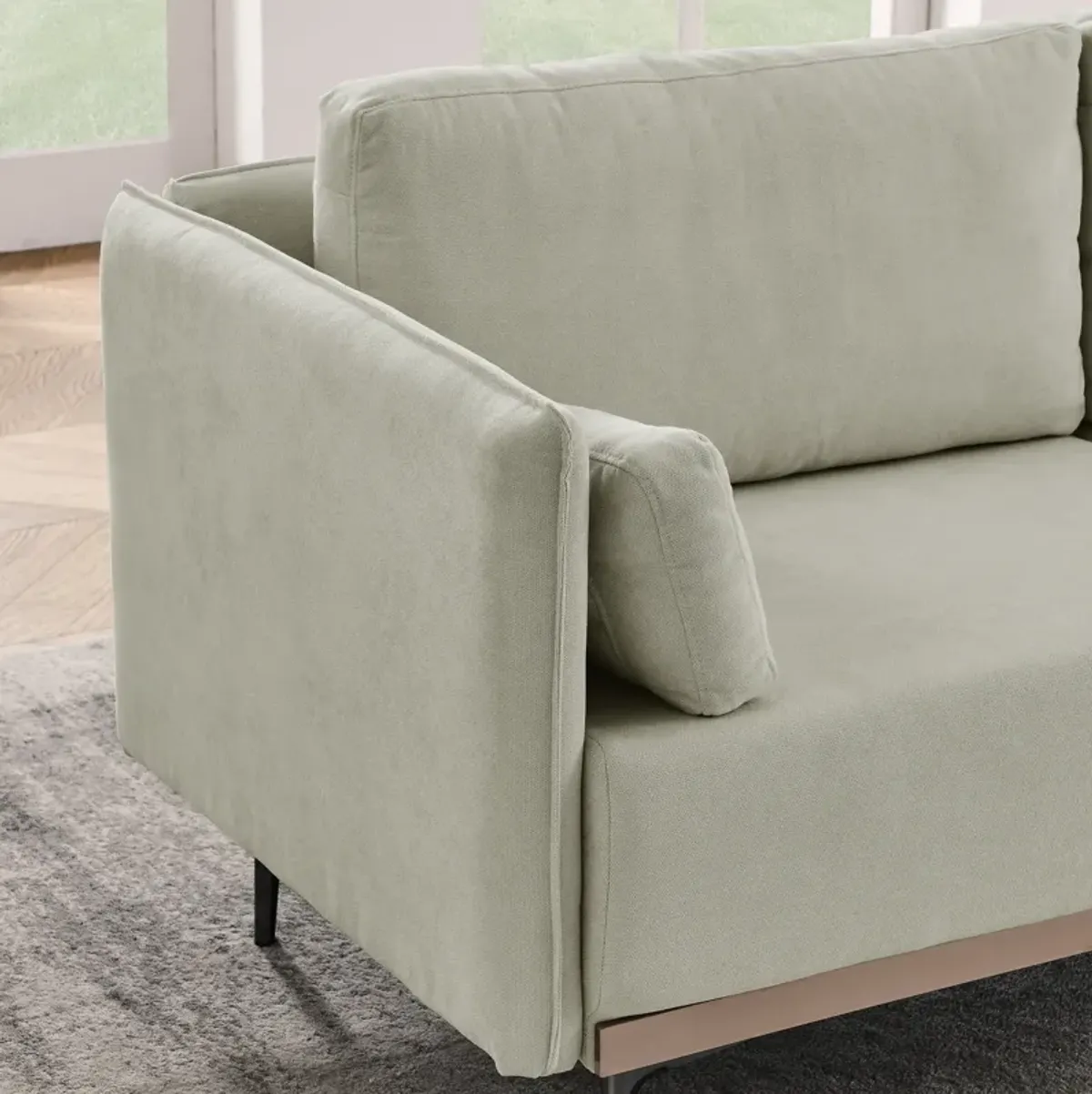 Merax Simple Style 3-Seat Linen Fabric Sofa Couch