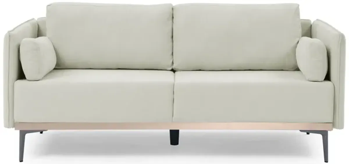 Merax Simple Style 3-Seat Linen Fabric Sofa Couch