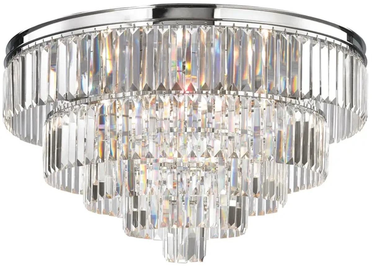 Palacial 31'' Wide 6-Light Silver Chandelier