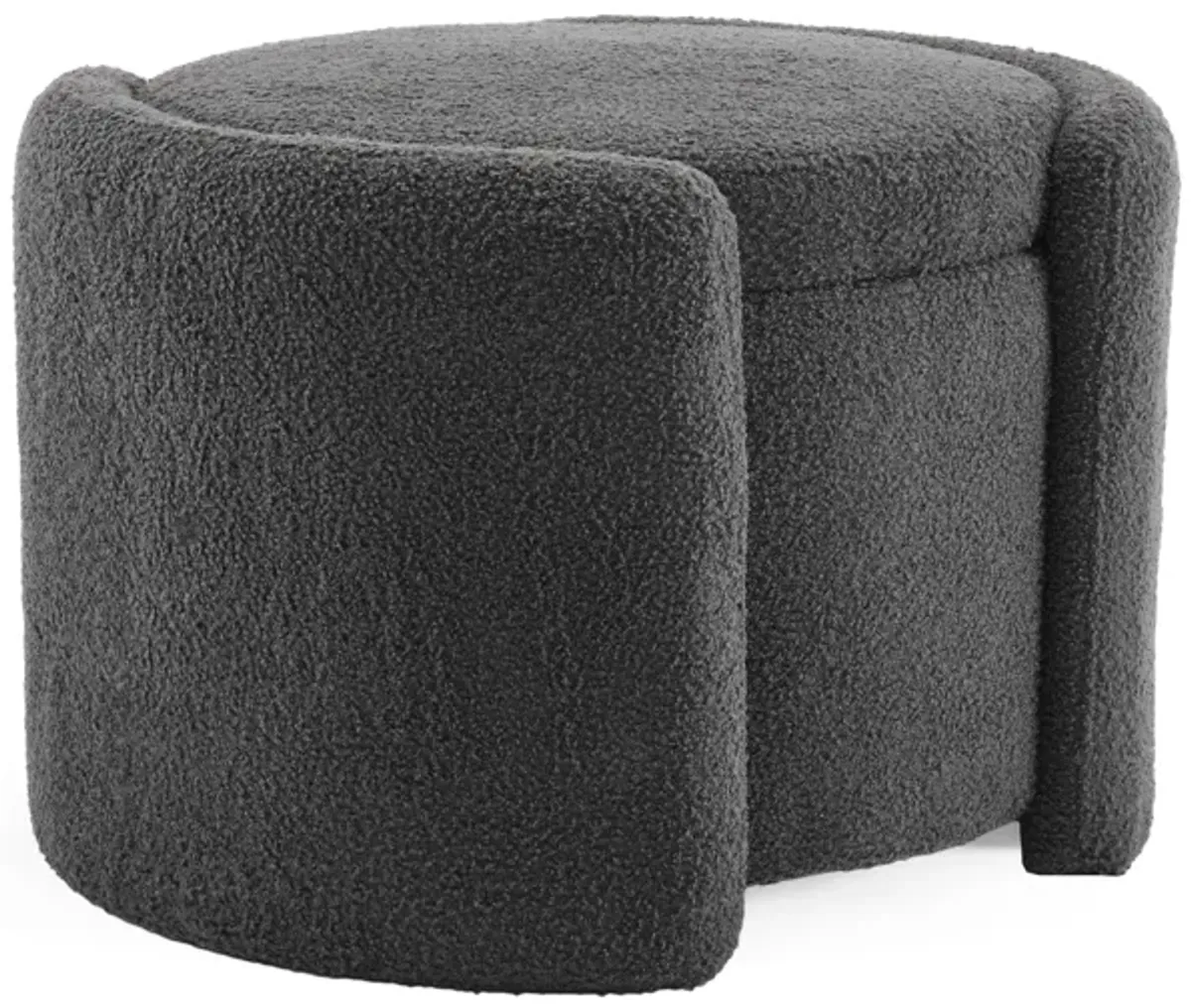 Merax Cozy Boucle Storage Ottoman