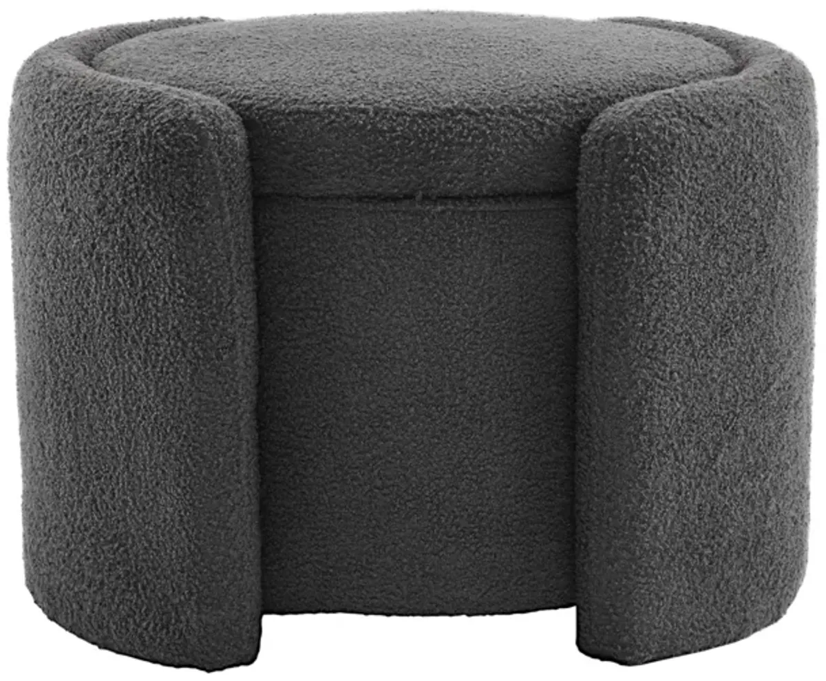 Merax Cozy Boucle Storage Ottoman