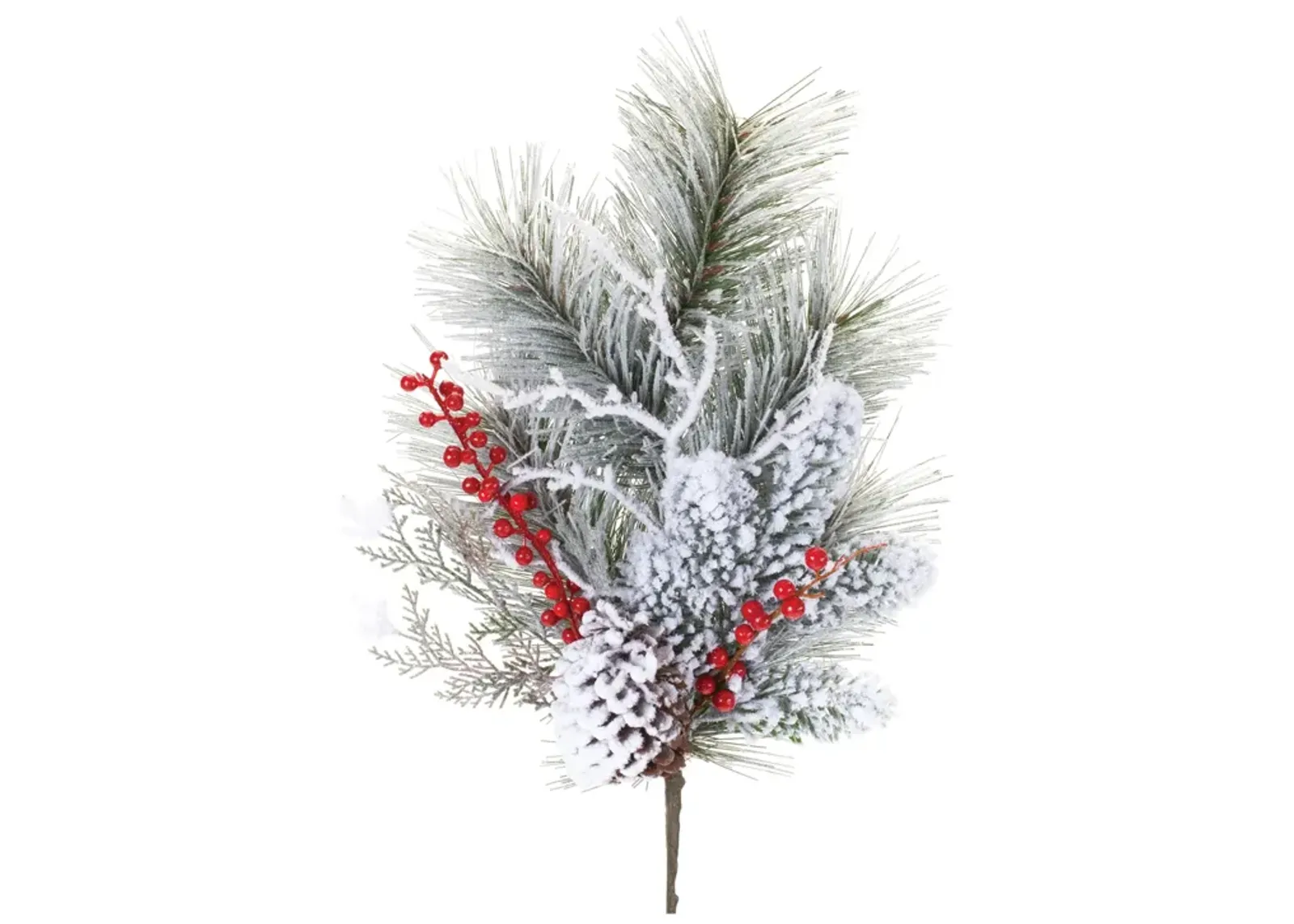 Snowy Pine with Berry Spray (Set of 2)