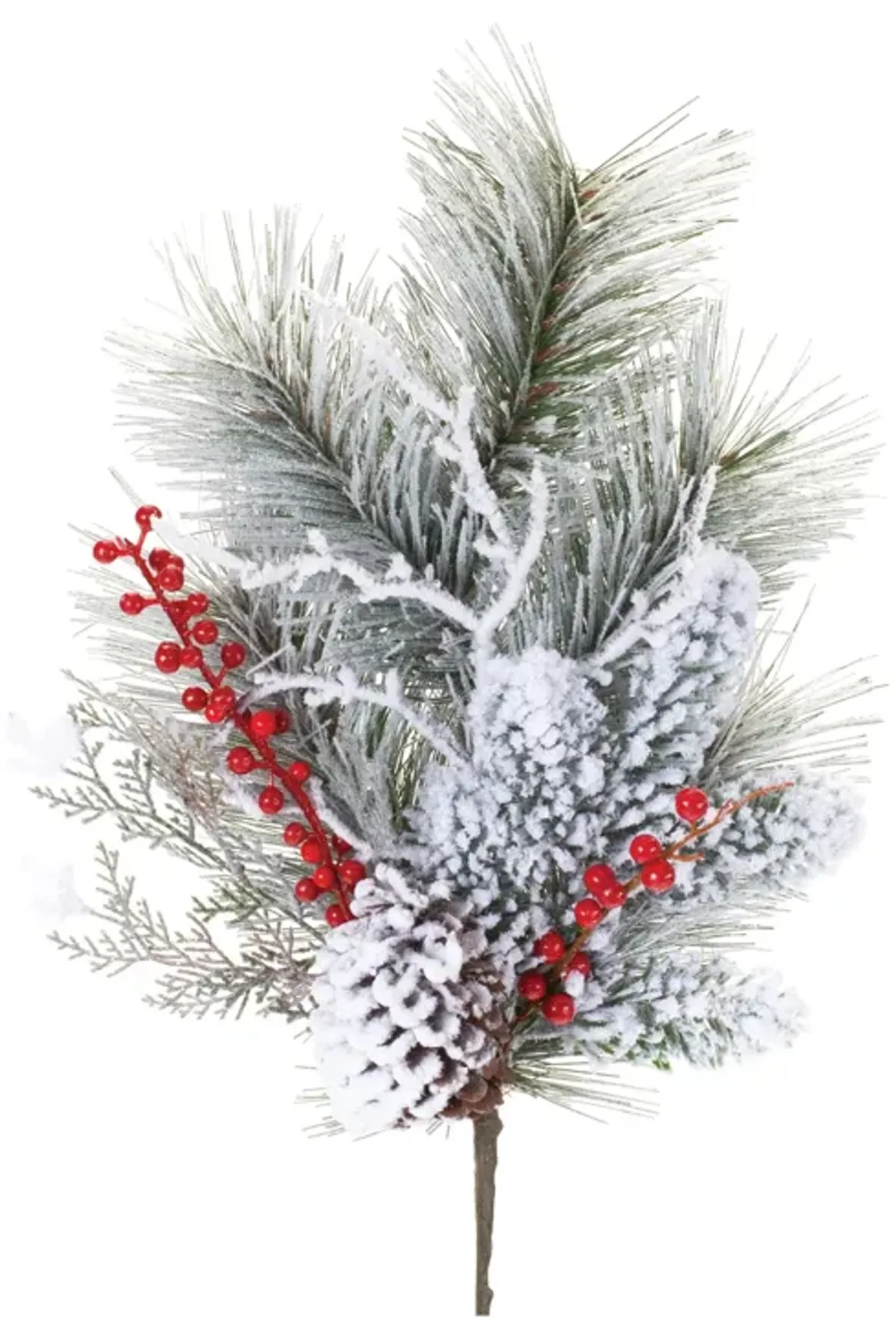 Snowy Pine with Berry Spray (Set of 2)